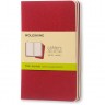 Блокнот MOLESKINE CAHIER JOURNAL POCKET, нелинованный, клюквенный CH113