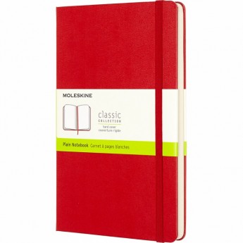 Блокнот MOLESKINE CLASSIC LARGE, нелинованный, красный